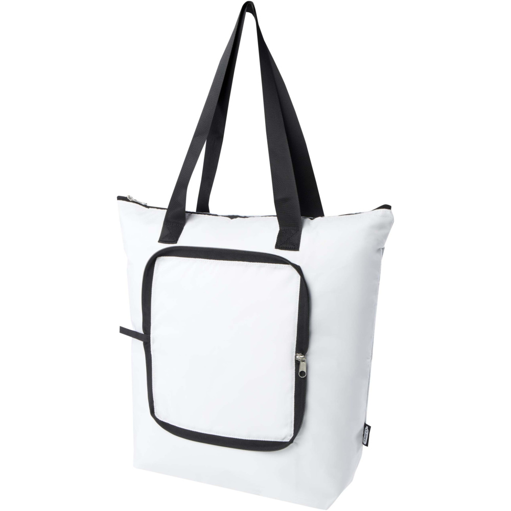 Logo trade business gift photo of: EcoFold RPET foldable tote cooler bag 15L